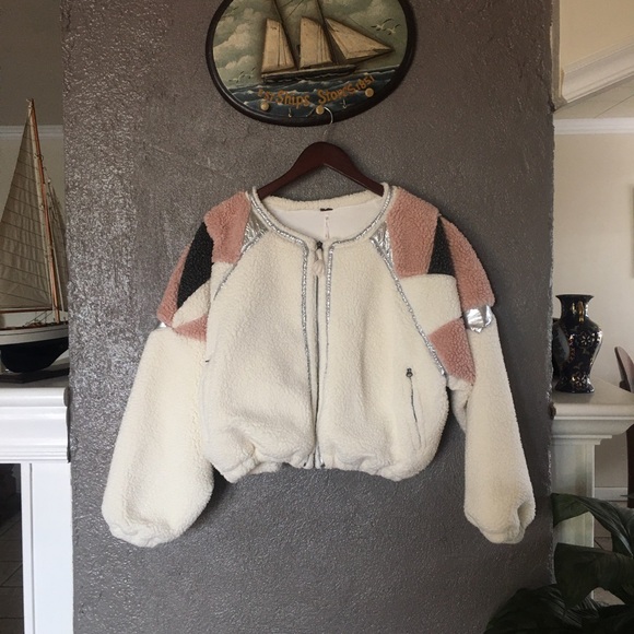 Free People Taurus Plush Color Blocked Jacket - Picture 6 of 10